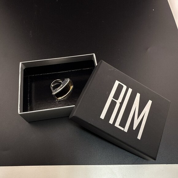 RLM Ring Robert Lee Morris Rectangle Modernist Bronze Bold Pinky Ring size 5 QVC - Picture 11 of 11